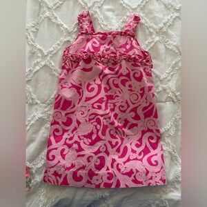 Pink and White Patterned Dress